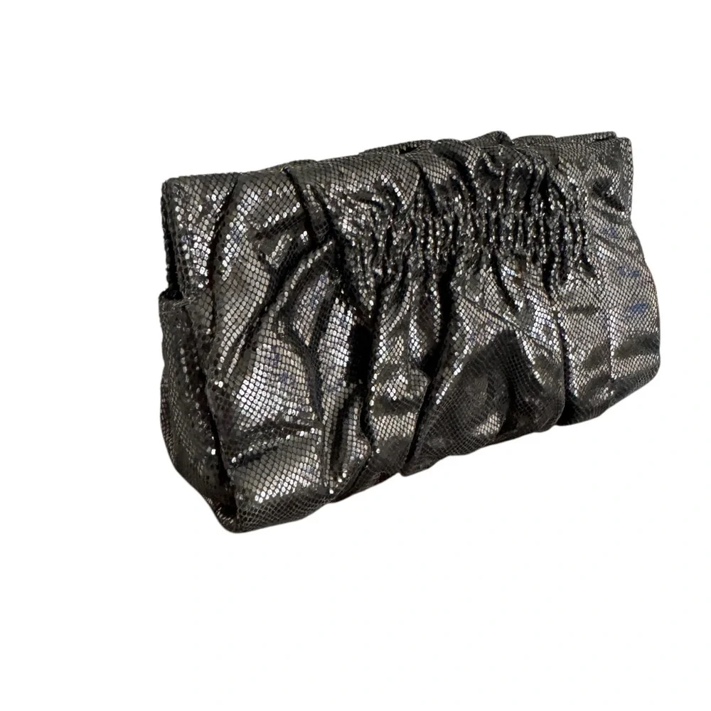 🆕 Henri Bendel Black Snakeskin Evening Bag Clutch